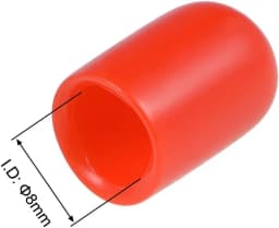 5-50pcs Rubber End Caps, Vinyl End Caps with Black and Red Screws, Bolts, Screws, Rubber Thread Protectors, Safety Covers
