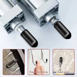5-50pcs Rubber End Caps, Vinyl End Caps with Black and Red Screws, Bolts, Screws, Rubber Thread Protectors, Safety Covers
