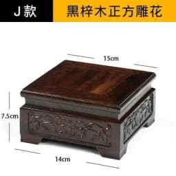 Vintage Wooden Carved Flower Pot And Vase Display Base Mini Sculpture Handicraft Display Stand Garden Plant Fish Tank Stand