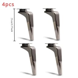 4pcs 15/18cm for Sofa Feet Metal Furniture Legs Black Gold Support Bathroom Cabinet Bed Dresser Coffee Table Legs Replacement