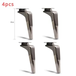 4pcs 15/18cm for Sofa Feet Metal Furniture Legs Black Gold Support Bathroom Cabinet Bed Dresser Coffee Table Legs Replacement