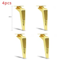 4pcs 15/18cm for Sofa Feet Metal Furniture Legs Black Gold Support Bathroom Cabinet Bed Dresser Coffee Table Legs Replacement