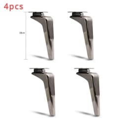4pcs 15/18cm for Sofa Feet Metal Furniture Legs Black Gold Support Bathroom Cabinet Bed Dresser Coffee Table Legs Replacement