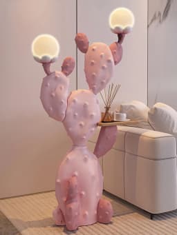 Home Decor 78CM Cactus Statue Side Table Floor Decoration Nordic Living Room Tea Tables Creative Coffee Table Housewarming Gifts
