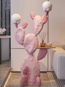 Home Decor 78CM Cactus Statue Side Table Floor Decoration Nordic Living Room Tea Tables Creative Coffee Table Housewarming Gifts