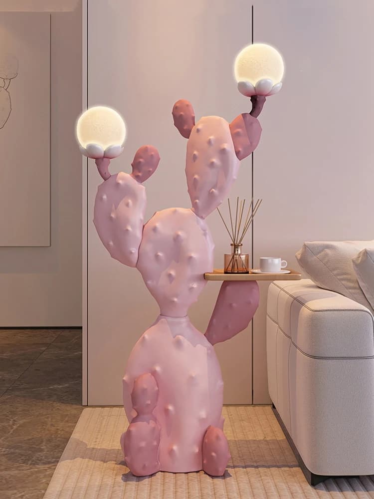 Home Decor 78CM Cactus Statue Side Table Floor Decoration Nordic Living Room Tea Tables Creative Coffee Table Housewarming Gifts