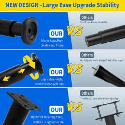 Adjustable Stainless Steel Furniture Legs Thickened Metal Replacement Legs with Screws for Cabinet Desk Table Chair Sofa Bed