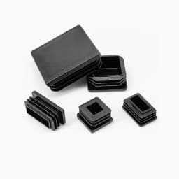 2/4/8Pcs Black Rectangular Plugs Pipe Tube Cap Square Plastic Tubing End Cap Insert Blanking Stopper 10x10mm-100x100mm