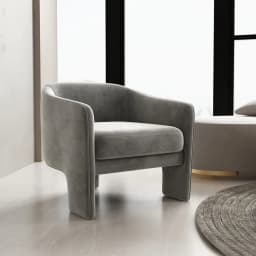 MOMO Scandinavian Solid Wood Fabric Personalized Single Sofa Chair Small Household Living Room Leisure Chair Club Cafe Sofa
