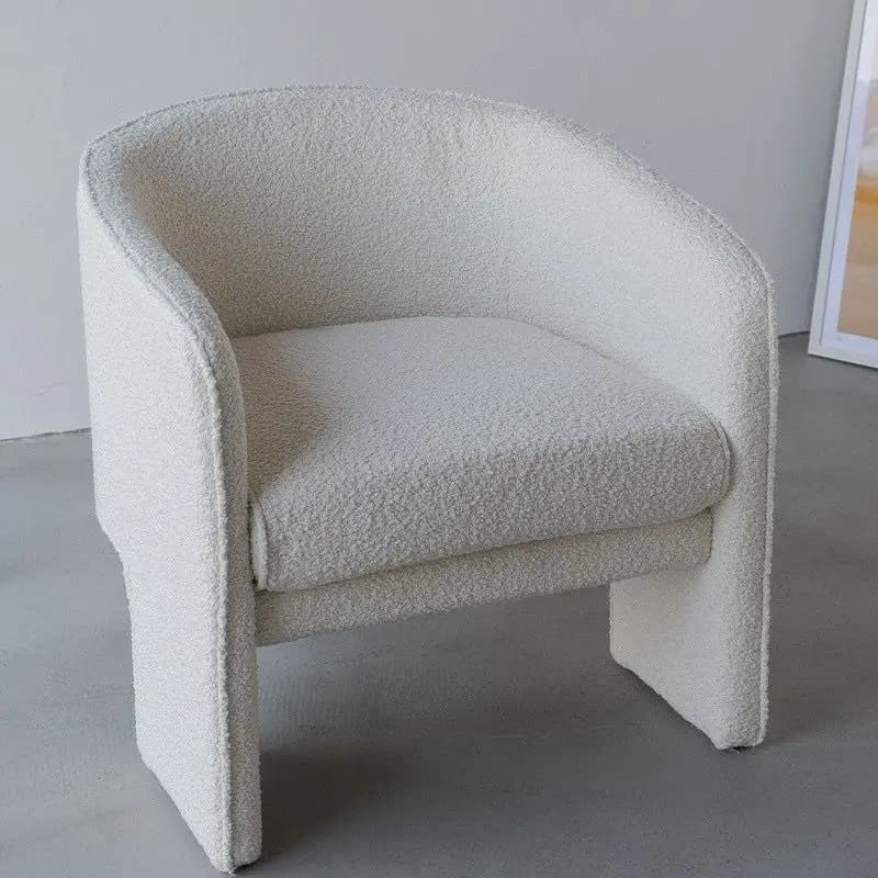 MOMO Scandinavian Solid Wood Fabric Personalized Single Sofa Chair Small Household Living Room Leisure Chair Club Cafe Sofa