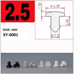Black Silicone Rubber Hole Caps 2.5mm-50.6mmSeal Stopper Snap-on T Type Plug Cover Gasket Blanking End Cap