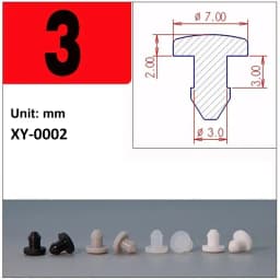 Black Silicone Rubber Hole Caps 2.5mm-50.6mmSeal Stopper Snap-on T Type Plug Cover Gasket Blanking End Cap