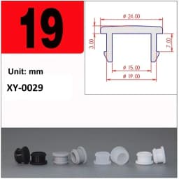 Black Silicone Rubber Hole Caps 2.5mm-50.6mmSeal Stopper Snap-on T Type Plug Cover Gasket Blanking End Cap
