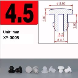 Black Silicone Rubber Hole Caps 2.5mm-50.6mmSeal Stopper Snap-on T Type Plug Cover Gasket Blanking End Cap