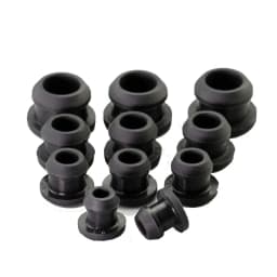 Black Silicone Rubber Hole Caps 2.5mm-50.6mmSeal Stopper Snap-on T Type Plug Cover Gasket Blanking End Cap