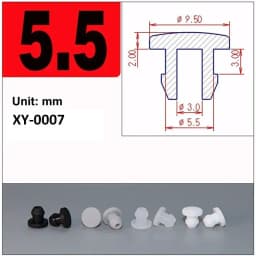 Black Silicone Rubber Hole Caps 2.5mm-50.6mmSeal Stopper Snap-on T Type Plug Cover Gasket Blanking End Cap
