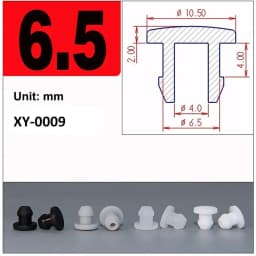 Black Silicone Rubber Hole Caps 2.5mm-50.6mmSeal Stopper Snap-on T Type Plug Cover Gasket Blanking End Cap