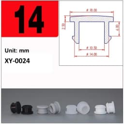 Black Silicone Rubber Hole Caps 2.5mm-50.6mmSeal Stopper Snap-on T Type Plug Cover Gasket Blanking End Cap
