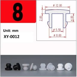Black Silicone Rubber Hole Caps 2.5mm-50.6mmSeal Stopper Snap-on T Type Plug Cover Gasket Blanking End Cap