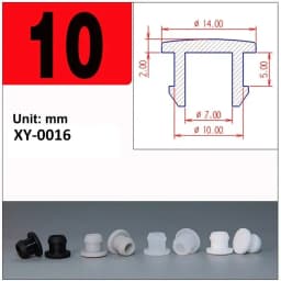 Black Silicone Rubber Hole Caps 2.5mm-50.6mmSeal Stopper Snap-on T Type Plug Cover Gasket Blanking End Cap