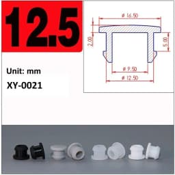 Black Silicone Rubber Hole Caps 2.5mm-50.6mmSeal Stopper Snap-on T Type Plug Cover Gasket Blanking End Cap