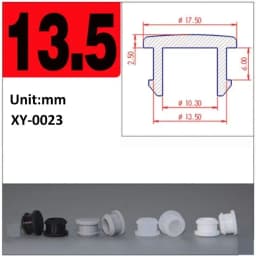 Black Silicone Rubber Hole Caps 2.5mm-50.6mmSeal Stopper Snap-on T Type Plug Cover Gasket Blanking End Cap