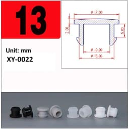 Black Silicone Rubber Hole Caps 2.5mm-50.6mmSeal Stopper Snap-on T Type Plug Cover Gasket Blanking End Cap