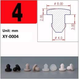Black Silicone Rubber Hole Caps 2.5mm-50.6mmSeal Stopper Snap-on T Type Plug Cover Gasket Blanking End Cap