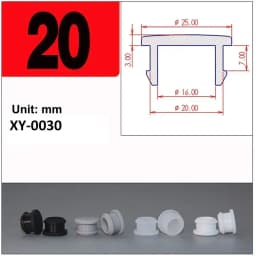 Black Silicone Rubber Hole Caps 2.5mm-50.6mmSeal Stopper Snap-on T Type Plug Cover Gasket Blanking End Cap