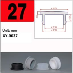 Black Silicone Rubber Hole Caps 2.5mm-50.6mmSeal Stopper Snap-on T Type Plug Cover Gasket Blanking End Cap
