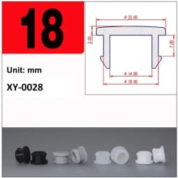 Black Silicone Rubber Hole Caps 2.5mm-50.6mmSeal Stopper Snap-on T Type Plug Cover Gasket Blanking End Cap