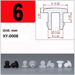 Black Silicone Rubber Hole Caps 2.5mm-50.6mmSeal Stopper Snap-on T Type Plug Cover Gasket Blanking End Cap