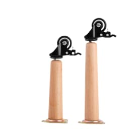 Solid Wood Table Leg Bracket with Pulley Moving Tea Table Sofa Cabinet Legs Can Be Mobile Office Square Table Foot