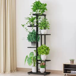 Iron Plant Stand Flower Shelves Pots Display Tray Stand for Flowers Plant Pot Holder Home Balcony Garden Decoration Organizer