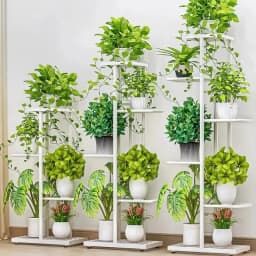 Iron Plant Stand Flower Shelves Pots Display Tray Stand for Flowers Plant Pot Holder Home Balcony Garden Decoration Organizer