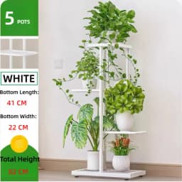 Iron Plant Stand Flower Shelves Pots Display Tray Stand for Flowers Plant Pot Holder Home Balcony Garden Decoration Organizer