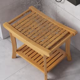 Solid Wood Waterproof Anti-Slip Bath Stool Shower Seat for Elderly Mold Resistant Foot Rest And Shoe Changing Bench
