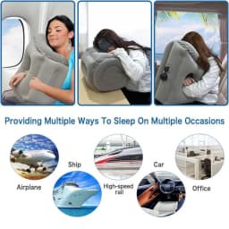 Inflatable Travel Air Pillow For Sleeping Avoid Neck Shoulder Pain Support Head Lumbar Rest Nap Headrest Airplane Car Office