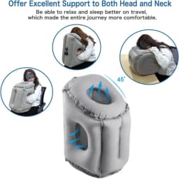 Inflatable Travel Air Pillow For Sleeping Avoid Neck Shoulder Pain Support Head Lumbar Rest Nap Headrest Airplane Car Office