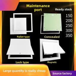1Piece White Black Grey Painted Square Access Panel Inspection Door Soffit Wall Mount Cam Magnet Latch