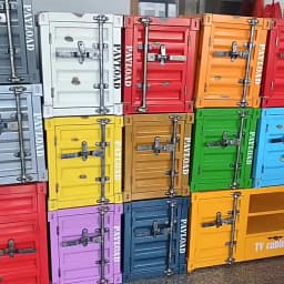 Design Nightstands Portable Luxury Industrial Style Container Cabinet Iron Art Aesthetic Living Room Creative Ornaments