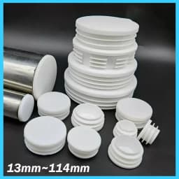 5~100Pcs 13mm~114mm White Round Plastic Blanking End Caps Chair Legs Tube Pipe Inserts Plug Bung Dust Cover Furniture Parts
