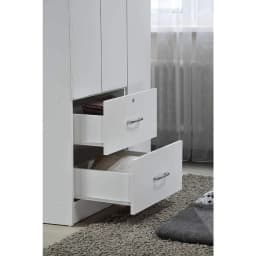 A Wardrobe Closet, Hodedah 3-Door 2-Drawers, 3-Shelves in White Bedroom Armoires, Wardrobe Cabinet with Hanging Rod