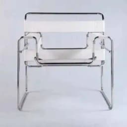 Vasily Chair Designer Recliner Chair Stainless Steel Saddle Leather Armchair Nordic Leisure Chair Medieval Style Single Chair