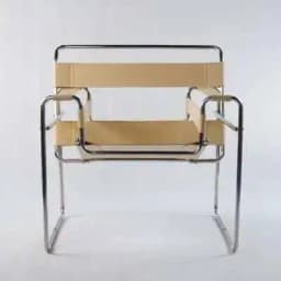 Vasily Chair Designer Recliner Chair Stainless Steel Saddle Leather Armchair Nordic Leisure Chair Medieval Style Single Chair