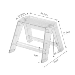 Home Nordic Household Multifunctional Ladder Transparent Folding Room Non-slip Pedal Ladder Built-in Herringbone Ladder