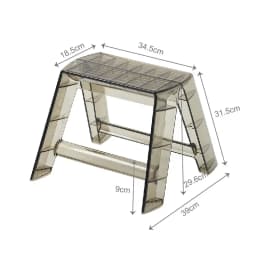 Home Nordic Household Multifunctional Ladder Transparent Folding Room Non-slip Pedal Ladder Built-in Herringbone Ladder