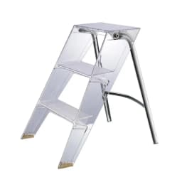Home Nordic Household Multifunctional Ladder Transparent Folding Room Non-slip Pedal Ladder Built-in Herringbone Ladder