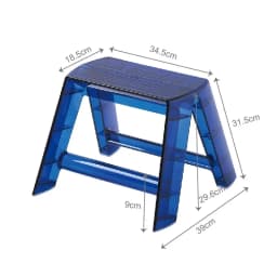Home Nordic Household Multifunctional Ladder Transparent Folding Room Non-slip Pedal Ladder Built-in Herringbone Ladder