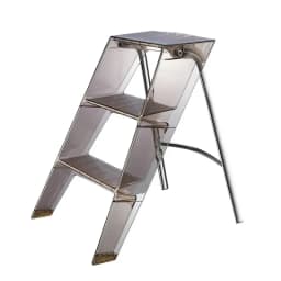 Home Nordic Household Multifunctional Ladder Transparent Folding Room Non-slip Pedal Ladder Built-in Herringbone Ladder